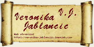 Veronika Jablančić vizit kartica